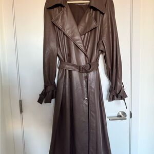 OAK + FORT Chocolate Brown Trench Coat